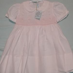 Pink smocked dress